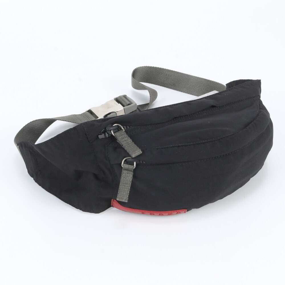 Pradasports Prada Sport 4VA125 2-Way Body Bag, Waist Pouch, Shoulder Black, M...